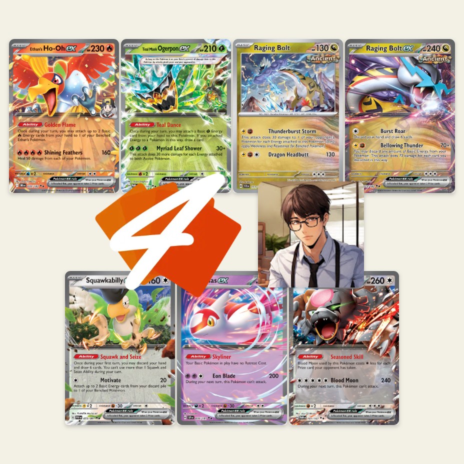 [PTCG Live] All in One! Raging Bolt/Ho-oh/Teal Mask Decklist + Gameplay